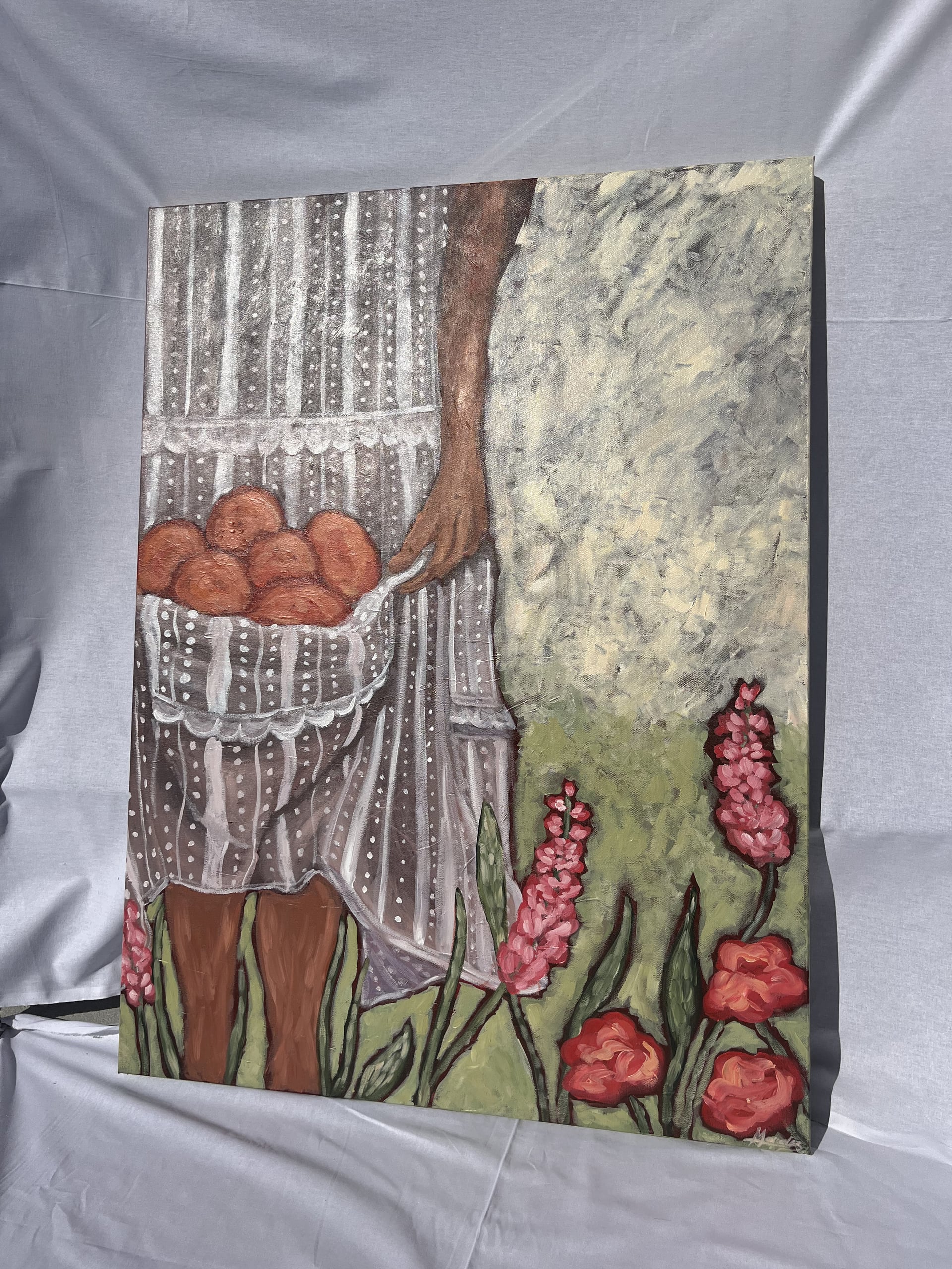 Daffodils and spring blooms — original floral painting by Mercedes Michel