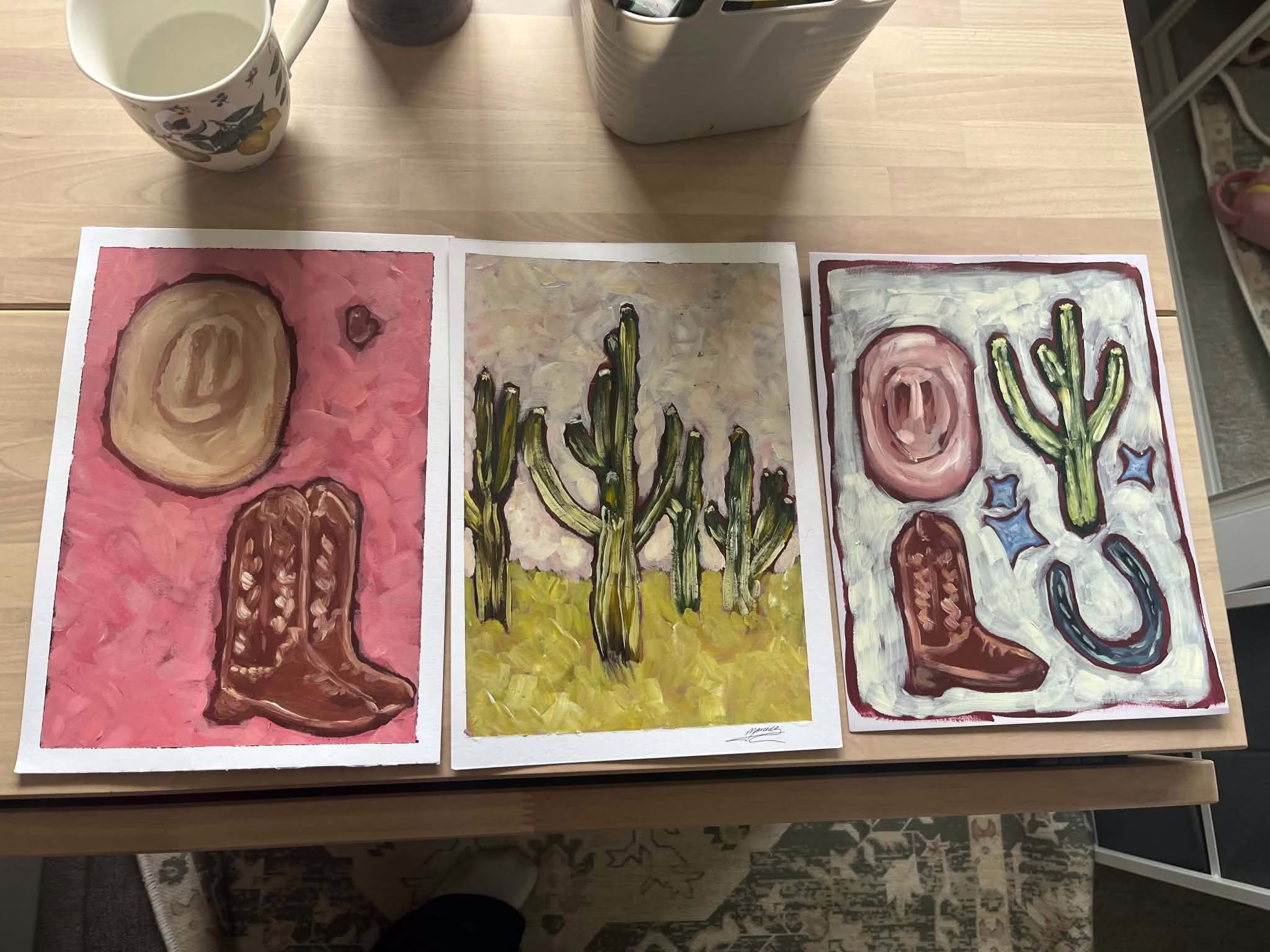 Framed fine-art prints of Mercedes Michel's western paintings — the Print Club
