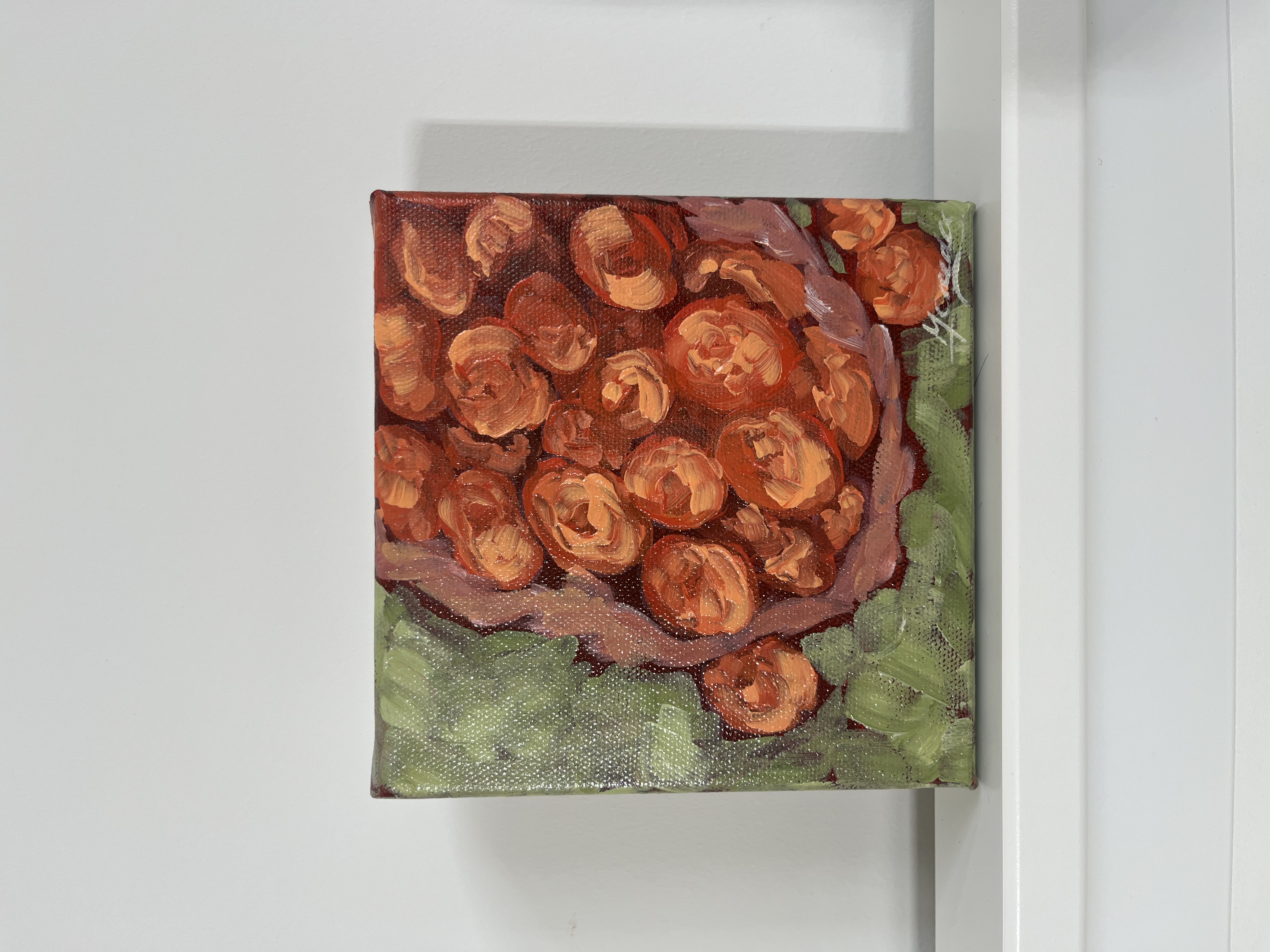 Fruit Basket — baskets of orange fruit, original Eden painting by Mercedes Michel